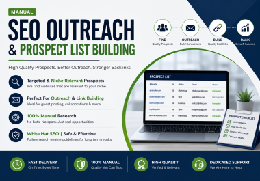 Manual SEO outreach and build a targeted prospect list