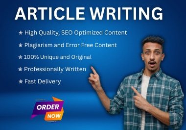 I Will Create High-Quality SEO Articles And Content For Higher Google Ranking And Authority