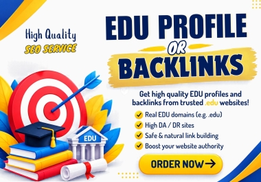 125 Authority EDU Profile blog and Blog backlinks Created Manual On Excellent Sites