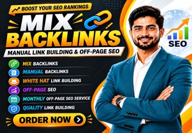I will Provide 150 mix Backlinks to high da pa website with low spam score
