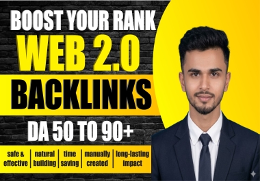 SEO Booster Package Includes 100 high-quality backlinks from WEB 2.0 sites with Domain Authority be