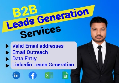 I will find valid email addresses and provide linkedin leads
