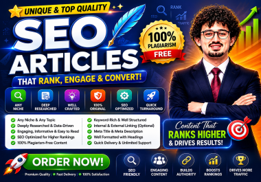 I Will Write 1000 Word Search-Optimized,  Plagiarism-Free Website Articles