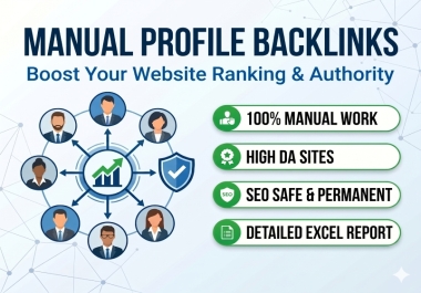 I will provide powerful profile backlinks for SEO ranking.