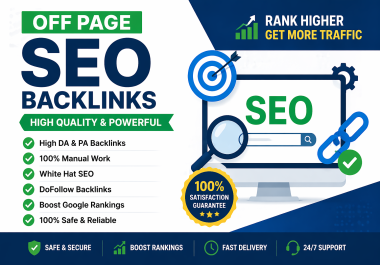I will do high quality off page SEO backlinks to boost website ranking
