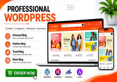 I will design a professional WordPress website using Elementor