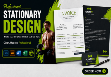 I will design professional invoice letterhead and flyer stationery