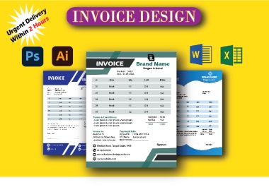 I will design a professional Eye catching Invoice for you