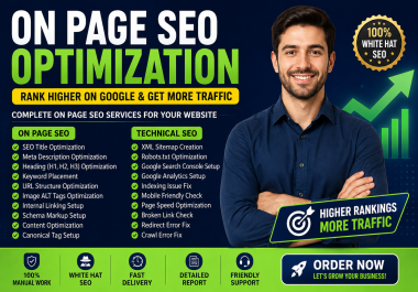 I Will Do Professional On Page SEO and Technical SEO Optimization