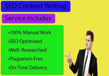 I will provide manually 1300+ words high quality content writing with plagiarism free
