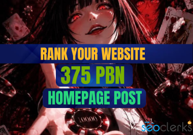 375 Premium Sticky Homepage Casino PBN DA40- 60+ #1 Ranking
