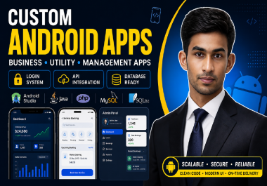 I will develop a native android app with java xml sqlite and php mysql