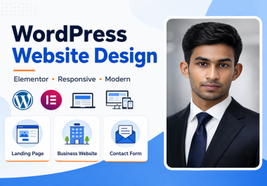 I will create a professional WordPress website using Elementor