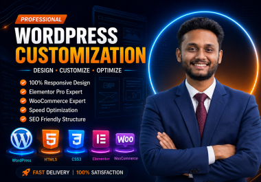I will do professional WordPress customization or design your Elementor website.