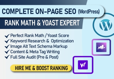 I will optimize your WordPress website for perfect Rank Math and Yoast scores