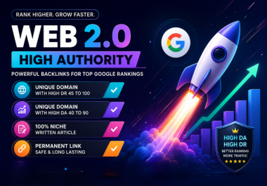 80 premium Web 2.0 High Authority Backlinks for Higher Google Rankings