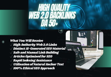 I will generate top-notch Web 2.0 backlinks using AI-driven SEO optimization.