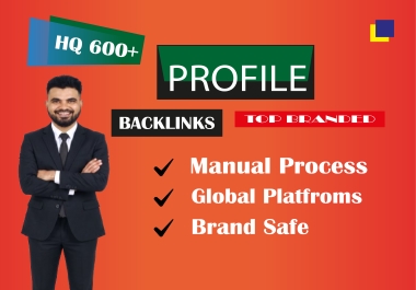 I will provide top rank authority SEO profile backlinks service