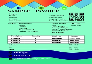 Professional Invoice Design & Custom Billing Template for Your Business