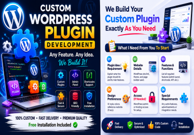I will develop custom WordPress plugin for your website with advanced features
