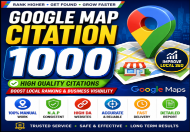 I will create 10000 Google Map citations for local SEO and business ranking