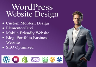 I will make custom wordpress website with elementor