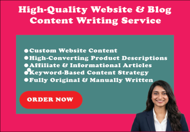 I will write 100 unique and SEO optimized content for your website