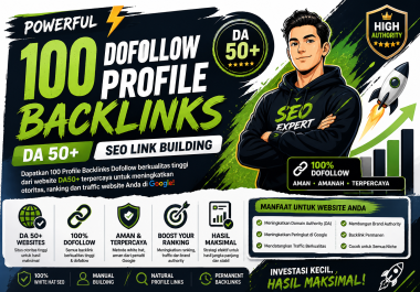 100 DA50+ Dofollow Profile Backlinks Build Authority,  Trust & Ranking Power
