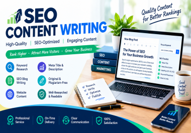 I will write SEO optimized articles and blog posts with keyword research
