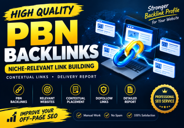 I will build niche relevant PBN backlinks for your website SEO