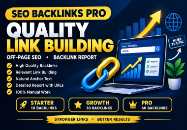 I Will Build Quality SEO Backlinks for Your Website to Improve Link Authority