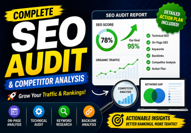 I will do complete website SEO audit,  competitor analysis & growth strategy