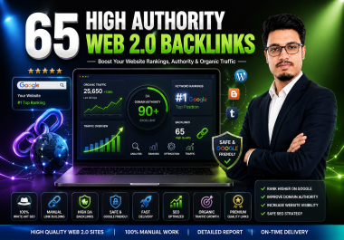 I Will Create 65 High Authority Web 2.0 Backlinks for Fast Google Ranking