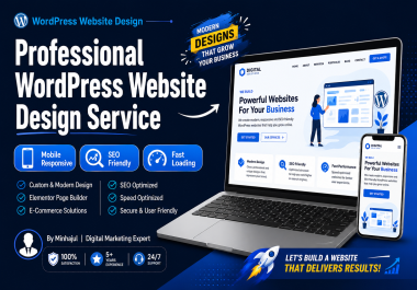 I will design a professional WordPress website for your business