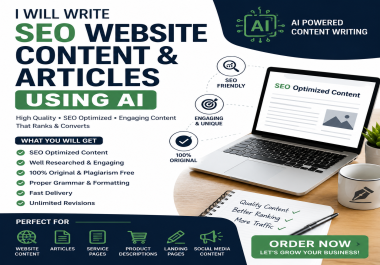 I will write professional SEO articles using AI tools