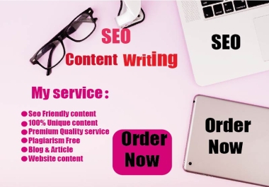 I will write SEO optimized professional articles and website content writer.