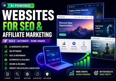 I will create AI powered websites for SEO and affiliate