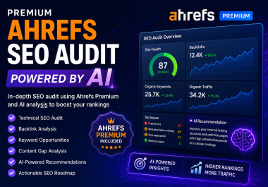 I will do a premium Ahrefs SEO audit with AI-powered recommendations