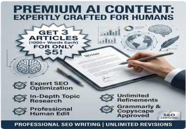 I will write high quality AI articles