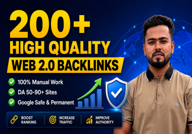 I Will Build 200 Manual Web 2.0 Backlinks on High DA Sites