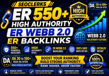 I Will Create 550 High-Quality Web 2.0 Backlinks