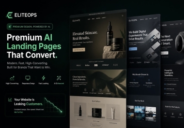i will design a premium ai powered landing page or modern website
