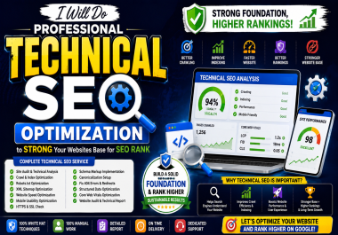 I Will Do Professional Technical SEO Optimization to Strong Your Websites Base for SEO Rank