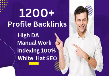 I will build 1200 high quality manual profile backlinks for SEO