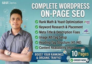 I will do professional WordPress On-Page SEO optimization using Rank Math or Yoast