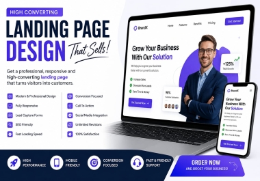I Will Design a High-Converting Landing Page or Sales Page for small Business