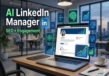 I will be your AI LinkedIn content manager for daily posts,  SEO,  and engagement