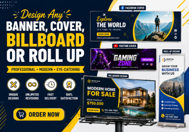 I will design modern banners All types