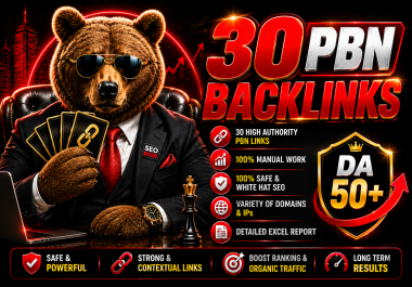 I Will Build 30 PBN Backlinks DA 50+