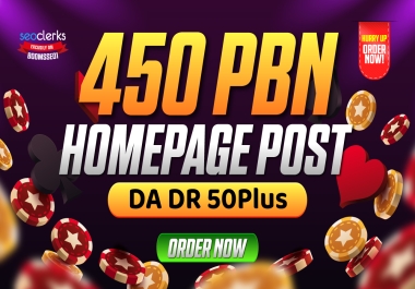 Get 450 Powerful Homepage PBN Backlinks with High Metrics and Contextual Link Placement